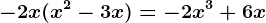 -2x(x^2-3x)=-2x^3+6x