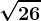 \sqrt26