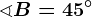 \sphericalangle B=45^\circ
