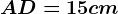 AD = 15cm