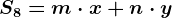 S8=m\cdot x+n\cdot y