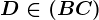 D\in (BC)