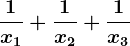 \frac1x1+\frac1x2+\frac1x3