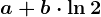 a+b\cdot \ln2