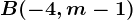 B(-4, m-1)