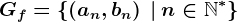 Gf=\left\\left(an,bn\right)\:|\:n\in\mathbbN^*\right\