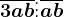 \overline3ab\vdots \overlineab
