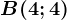 B(4; 4)