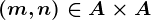 (m,n)\in A\times A