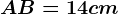 AB= 14cm