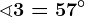 \sphericalangle 3=57^\circ
