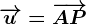 \overrightarrowu=\overrightarrowAP