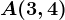 A(3,4)