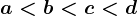a<b<c<d