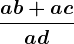 \fracab+acad