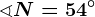 \sphericalangle N=54^\circ