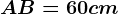 AB = 60cm