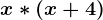 x*(x+4)