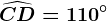 \widehatCD=110^\circ