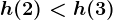 h(2)<h(3)
