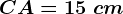 CA=15\ cm