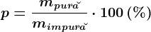 p=\fracmpura\brevemimpura\breve\cdot 100\left ( % \right )