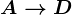 A--> D