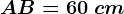 AB=60\ cm