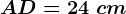 AD=24\ cm