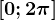 \left [ 0;2\pi \right ]