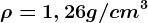 \rho = 1,26g/cm^3