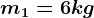 m1=6 kg