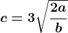 c=3\sqrt\frac2ab